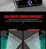 3Pcs Full Cover Glass on the For  iPhone X XS Max XR Tempered Glass For iPhone 7 8 6 6s Plus 5 5S SE 11 Pro Screen Protector