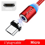 Udyr 1m, 2m Magnetic Cable Micro USB Type C Cable For iPhone Samsung Fast Charging Magnetic Charger USB Cables
