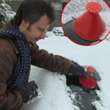 Window Glass Cleaning Tool Scraper Outdoor Funnel Windshield Magic Snow Remover Car Tool Cone Shaped Ice Scraper