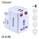 5 USB Universal Travel Adapter Power Adapter Charger Worldwide Wall Electric Plugs Sockets Converter for Mobile phones