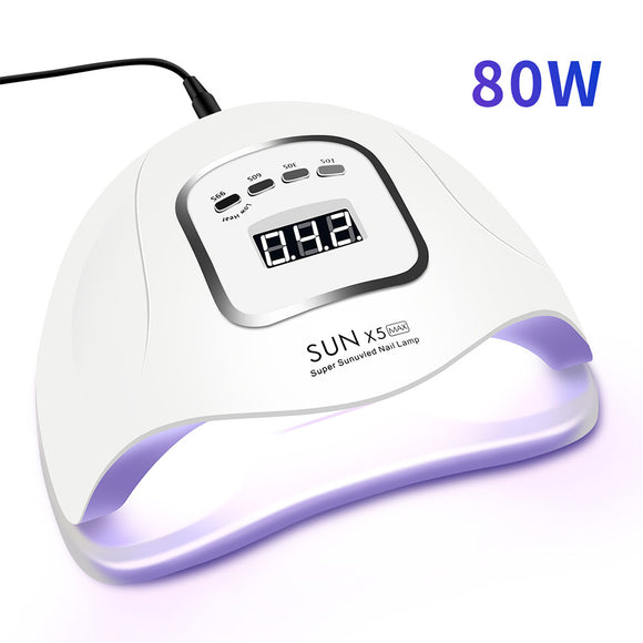 LED Nail Lamp 80W Nail Dryer Machine UV Lamp For Curing UV Gel Nail Polish With Motion sensing LCD Display
