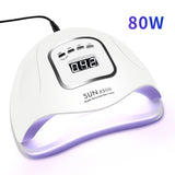 LED Nail Lamp 80W Nail Dryer Machine UV Lamp For Curing UV Gel Nail Polish With Motion sensing LCD Display